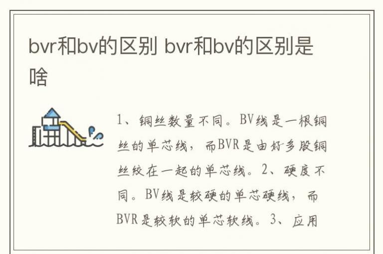 bvr和bv的区别 bvr和bv的区别是啥 百人游